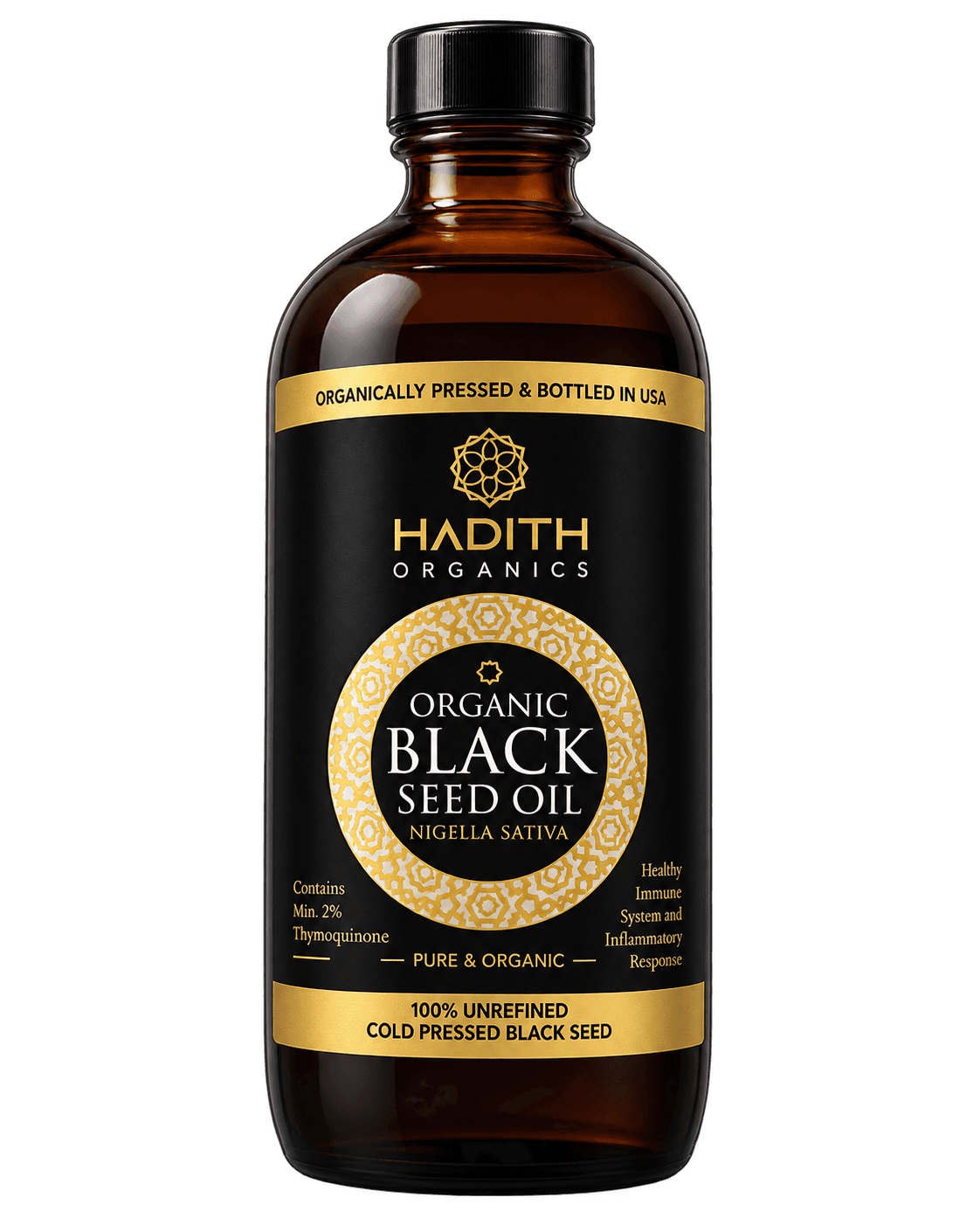 Hadith Organics Black Seed Oil bottle
